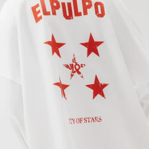 SUDADERA TEEN ESTAMPADO CITY OF STARS BLANCO PURO