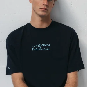 Camiseta A Coruña todo locura azul marino