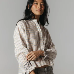 BLUSA TEEN ROMÁNTICA CUADROS MULTICOLOR