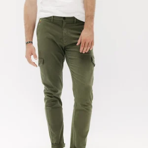 PANTALÓN CARGO SATIN VERDE KHAKI