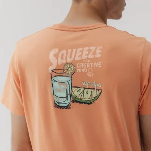 CAMISETA ESTAMPADO SQUEEZE MELOCOTÓN