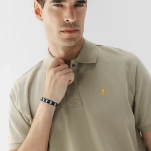 POLO LAVADO BORDADO A CONTRASTE VERDE KHAKI