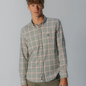 CAMISA CASUAL FRANELA PEINADA CUADRO MULTICOLOR