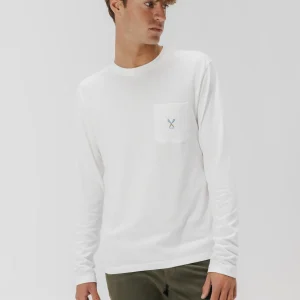 CAMISETA MANGA LARGA BOLSILLO ETIQUETA BLANCO PURO