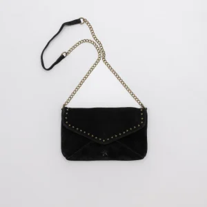 BOLSO SOLAPA TACHAS NEGRO
