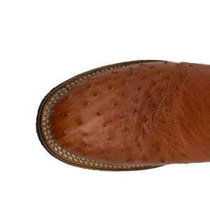 Bota Exotica Panza Avestruz Cafe Oval