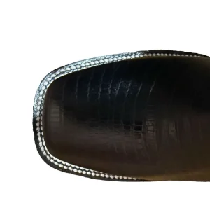 Bota Vaquera Negra Lizard Cristina