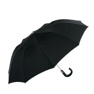 Paraguas Ezpeleta Plegable Negro Puño Curvo - Automático