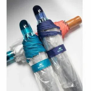 Paraguas Gotta 11400 Plegable Transparente Antiviento - Mango Cachaba